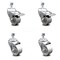 Service Caster 3 Inch Semi Steel Swivel 1/2 Inch Stem Caster Total Lock Brake SCC, 2PK SCC-TSTTL20S314-SSS-121315-2-S-2 - alternate 1
